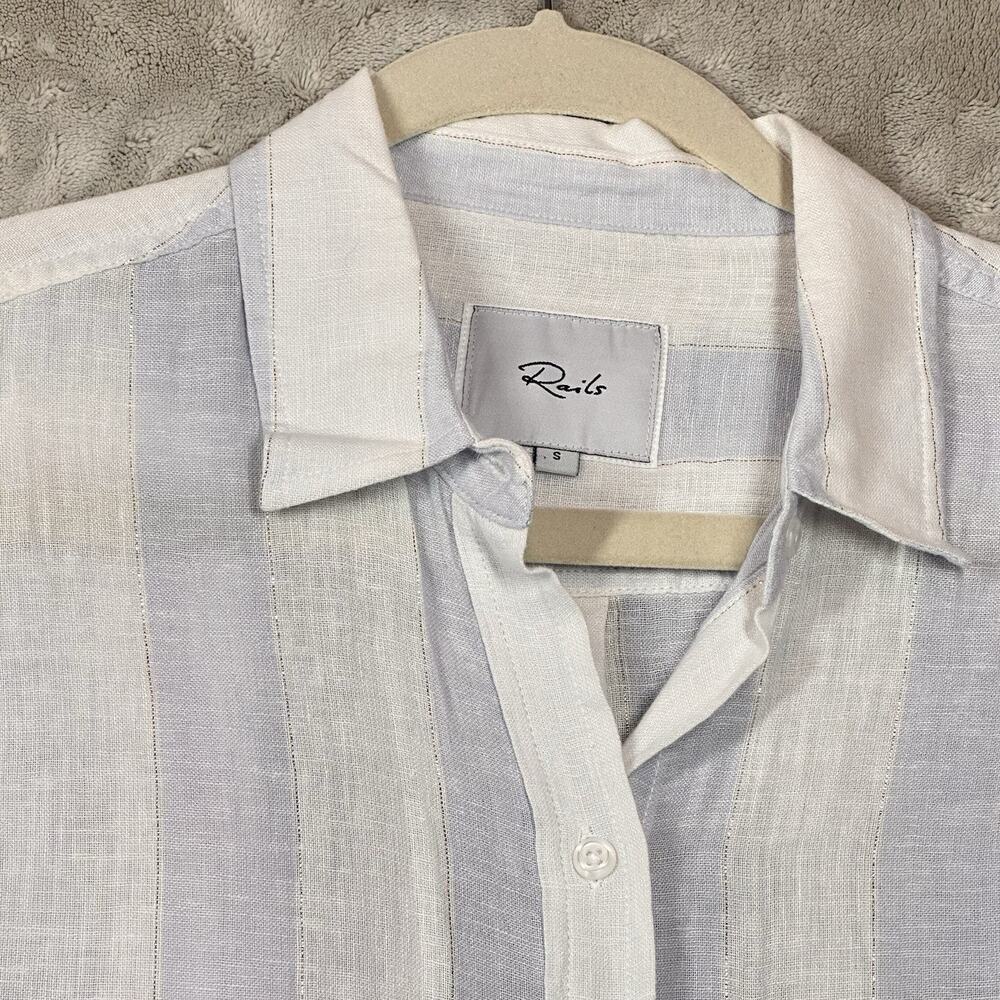 Rails Button Down Shirt Womens Small Striped Long Sleeve Casual Top - Picture 3 of 9